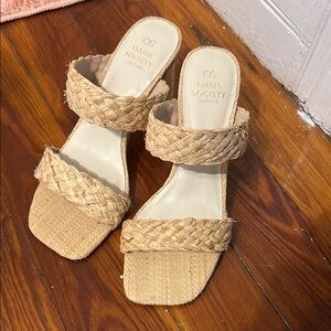 Society Women's Beige Woven Sandals